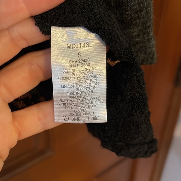 Miss Me asymmetrical open front embroidered lace sweater cardigan - Picture 3 of 5